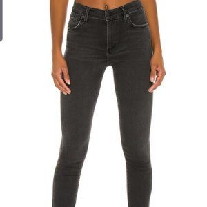 AG ADRIANO GOLDSCHMIEDT BLACK THE FARRAH SKINNY ANKLE, 25 R